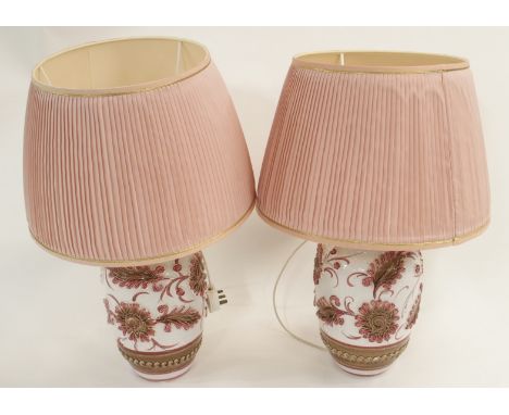 A pair of ceramic table lamps (2) Condition Report: Available upon request