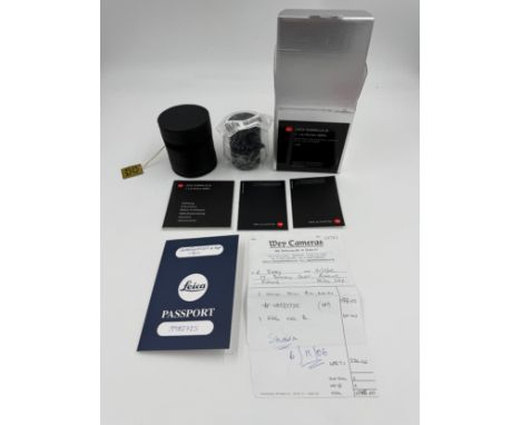 A Leica Summilux-M 1:1.4/50MM asph lens, 11891, number 3982725 with box, passport, warranty, instructions and original purcha