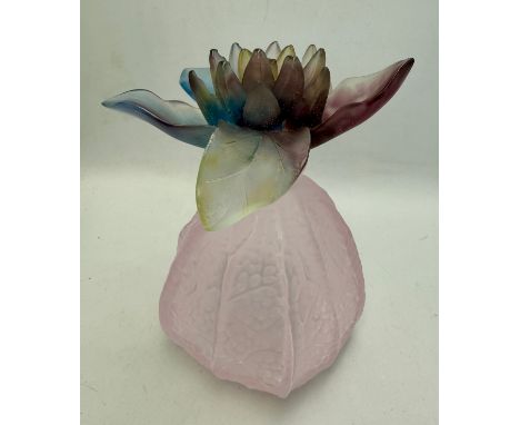 Daum ‘Physalis’ perfume bottle. 14cm h.