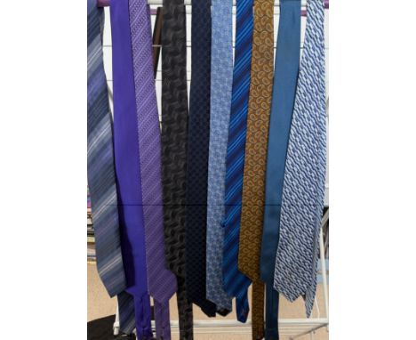 Ten various ties to include Liberty, Kenzo, Zenga, Etro, Donna Karen, Richard James, Celine. (10)