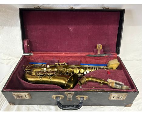 A Pennsylvania Special Alto Saxophone. Made in Czechoslovakia with original case.