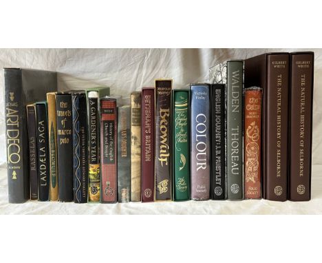 Folio Society: A collection of books to include History of English Church and People, The Celts, Colour and Beowulf all in sl