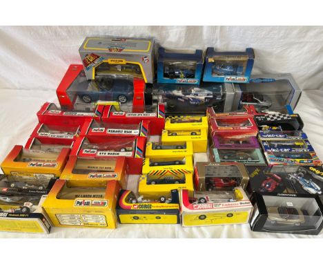 A collection of cars to include Burago Dimond collection BMW Z4, Burago Lotus 97 Turbo, 11 x Polistil to include Ferrari 312 