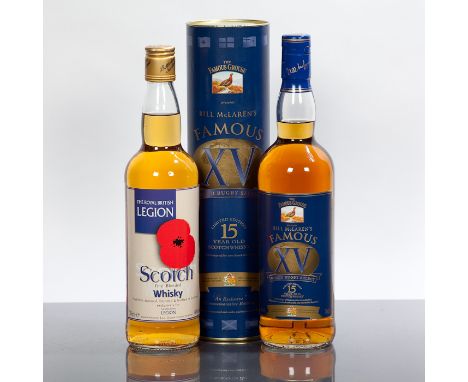 FAMOUS GROUSE 15 YEAR OLD FAMOUS XV  Limited edition Blended Scotch whisky. A commemorative bottling for Bill McLaren World R