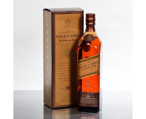 JOHNNIE WALKER GOLD LABEL CENTENARY BLEND  Blended Scotch Whisky, aged 18 Years. 70cl, 40% volume, in carton.  Good condition