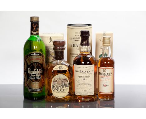 CARDHU 12 YEAR OLD Single Highland malt whisky. 75cl, 40% volume. In carton. BALVENIE 10 YEAR OLD FOUNDER'S RESERVE Single Sp