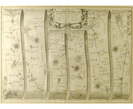 Robert Morden: 17th century maps of the County Palatine of Chester, 1695, together with another of Huntingdonshire, hand colo