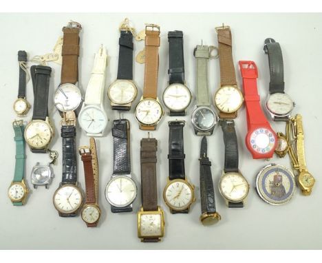 A quantity of 1960's wristwatches, some unused from a jeweller's shop, including Prestige calendar, lady's Ingersoll, square 