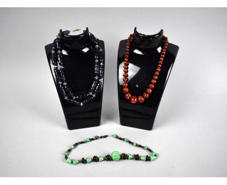Three Vintage Necklaces to include Rousselet Style Example 