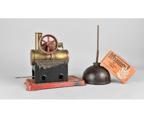 A Mamod Stationary Single Cylinder Steam Engine together with Pack of Mamod Solid Fuel Tablets and Oil Can