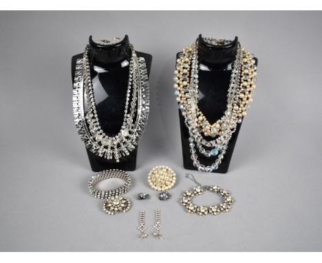 A Collection of Various Nice Quality Vintage Paste, Glass and Faux Pearl Jewellery 