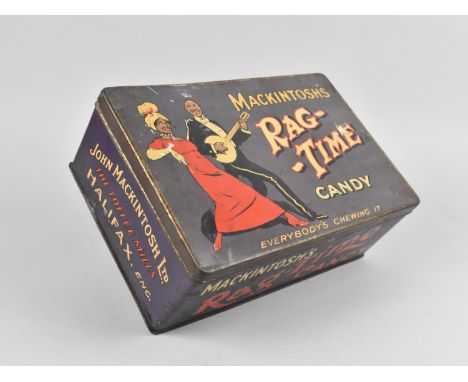 A Vintage Mackintosh Tin, Mackintosh's Rag-Time Candy 'Everybody's Chewing It', 25x16x9cms High 