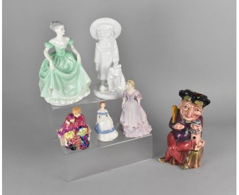 A Collection of Ceramic Figures to Comprise Coalport Ladies of Fashion, Spode Elizabeth by Pauline Shone, Royal Doulton Flowe