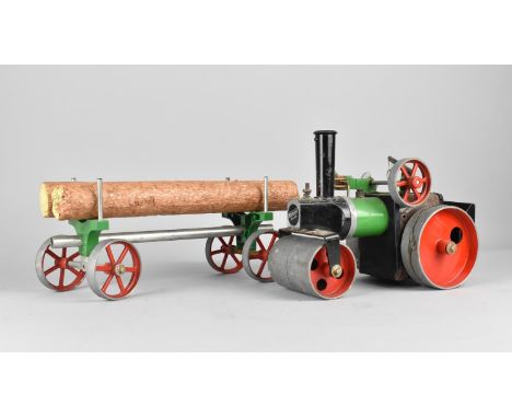 A Mamod Live Steam Model Steam Roller, together with Trailer and Pack of Solid Fuel Tablets