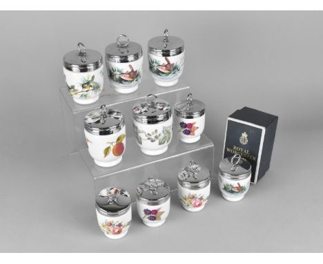 A Collection of Ten Royal Worcester Egg Coddlers 