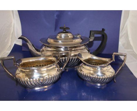 A vintage silver plated tea service by C H Potter of Sheffield 