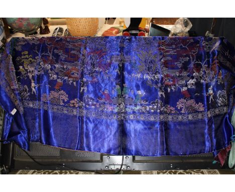 A large silk work panel or throw 