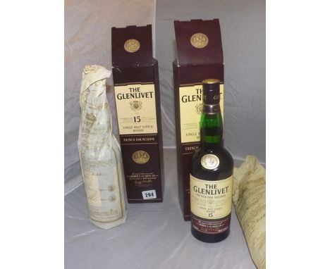 THE GLENLIVET SINGLE MALT SCOTCH WHISKY 15YR OLD 70CL/700ML40%VOL TWO BOTTLES [£40- £80]