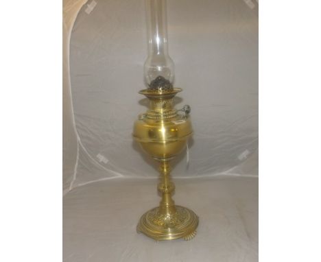 VICTORIAN BRASS OIL LAMP