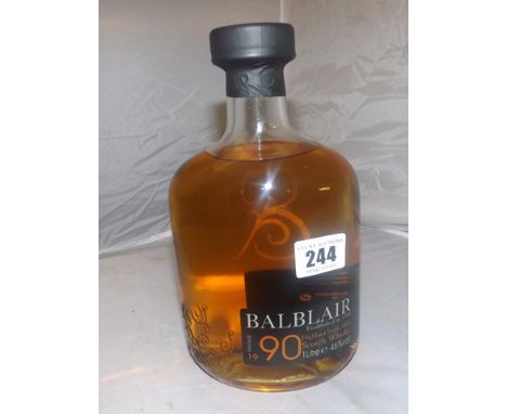 BALBLAIR HIGHLAND SCOTCH SINGLE MALT WHISKY 1990 I LITRE 46% VOL 