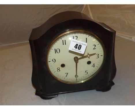SMITHS BAKELITE MANTEL CLOCK ABERDEEN LABLE ON REVERSE