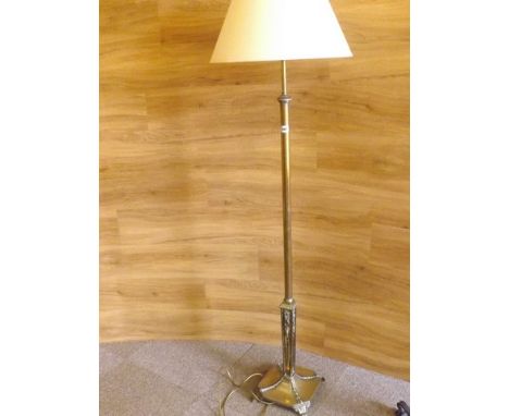 BRASS COLUMN STANDARD LAMP