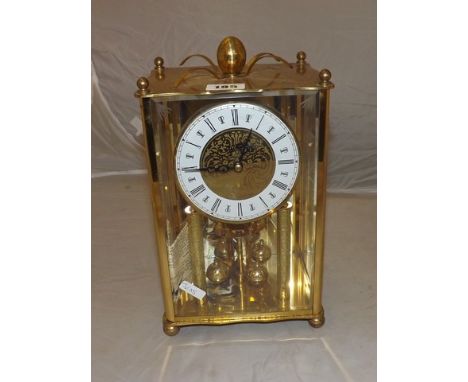 GERMAN MANTEL CLOCK BY S HALER SIMONSWALD. TARNISHED TOP