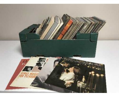 Two boxes of LP records - The Carpenters, The Shadows, Michael Jackson etc 