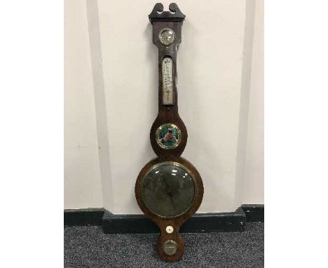 A nineteenth century mahogany banjo barometer