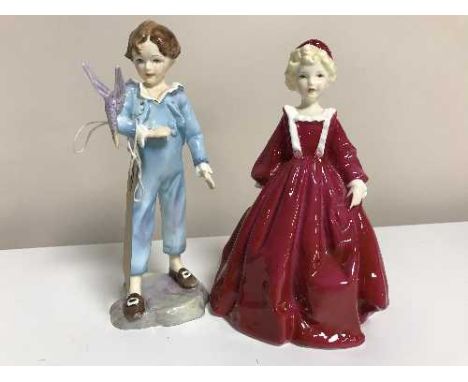 Two Royal Worcester figures - The Parakeet number 3087 and Grandmothers Dress 3081