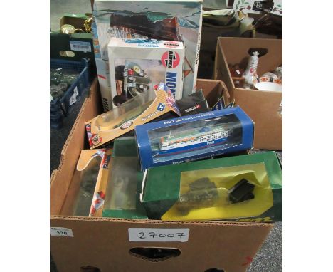 Box of diecast model vehicles, mainly in original boxes to include; Corgi Superhaulers transit van, Corgi Guinness Volvo tank