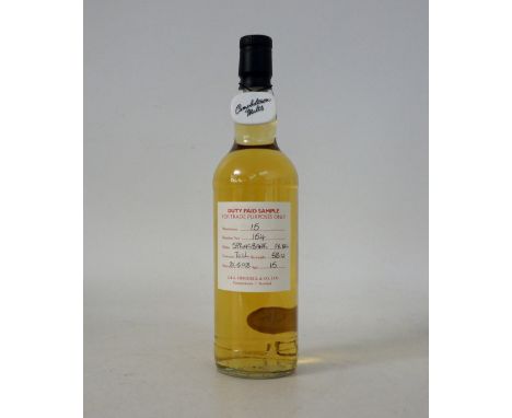 SPRINGBANK 15 YEAR OLD TRADE SAMPLE
1 bottle.  Springbank 15 Year Old Single Malt Scotch Whisky.  70cl.  58% abv.  A rare bot