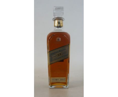 JOHNNIE WALKER 21 YEAR OLD
1 bottle.  Johnnie Walker 21 Year Old Finest Scotch Whisky.  70cl.  43% abv.  A rare bottling in a