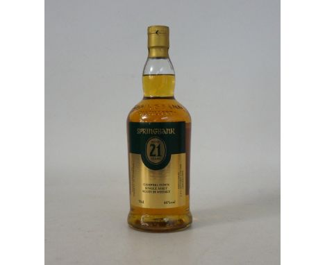 SPRINGBANK 21 YEAR OLD - 2014 OPEN DAY 
1 bottle.  Springbank 21 Year Old Single Malt Scotch Whisky.  OB.  70cl.  46% abv.  1