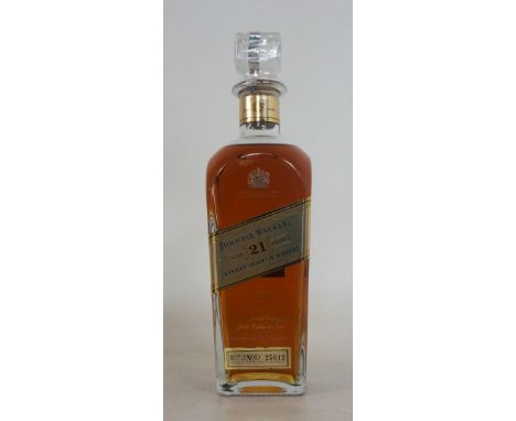 JOHNNIE WALKER 21 YEAR OLD
1 bottle.  Johnnie Walker 21 Year Old Finest Scotch Whisky.  70cl.  43% abv.  A rare bottling in a