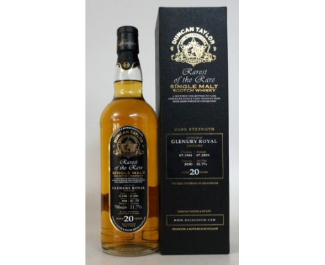 GLENURY ROYAL 20YO - RAREST OF THE RARE - BOTTLE NO. 002 OF 209
1 bottle.  Glenury Royal 20 Year Old Single Malt Scotch Whisk