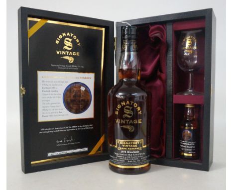 KINCLAITH 1975
1 bottle.  Kinclaith 1975 Single Malt Scotch Whisky.  26 Years Old.  70cl.  52.3% abv.  Distilled 4th March 19