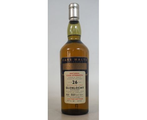 GLENLOCHY 26 YEAR OLD RARE MALTS
1 bottle.  Glenlochy 26 Year Old Single Malt Scotch Whisky.  OB.  75cl.  58.8% abv.  Limited