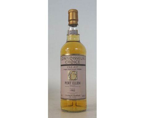 PORT ELLEN 1982 CONNOISSEURS CHOICE
1 bottle.  Port Ellen 1982 Vintage Single Malt Scotch Whisky.  70cl.  40% abv.  Bottled i