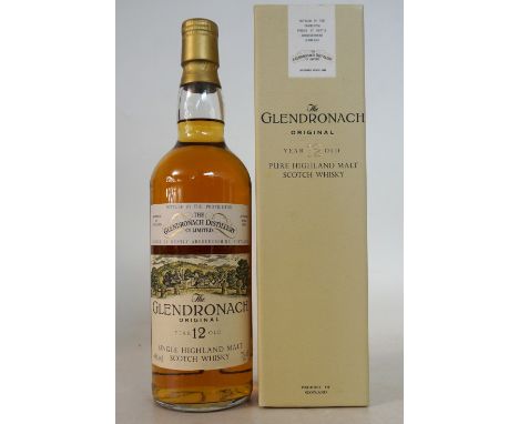 THE GLENDRONACH ORIGINAL 12 YEAR OLD
1 bottle.  The Glendronach Original 12 Year Old Single Malt Scotch Whisky.  OB.  75cl.  