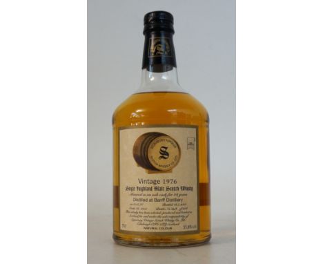 BANFF 24 YEAR OLD
1 bottle.  Banff 24 Year Old Single Malt Scotch Whisky.  70cl.  55.8% abv.  A bottling from Signatory.  Dis