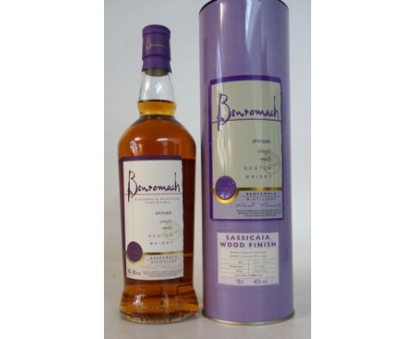 BENROMACH SASSICAIA WOOD FINISH LIMITED EDITION.
1 bottle.  Benromach Sassicaia Wood Finish Single Malt Scotch Whisky.  OB.  