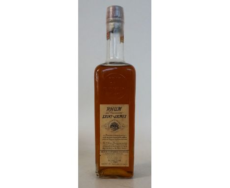 RHUM DES PLANTATIONS ST. JAMES - CIRCA 1940
1 bottle.  Rhum Des Plantation Saint-James.  75cl.  47 degrees grad.  Fantastic b