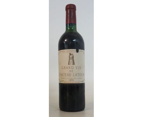 CHATEAU LATOUR 1973
1 bottle.  Grand Vin de Chateau Latour 1973 Vintage.  Premier Grand Cru Classe.  73 cl.  Appellation Paui