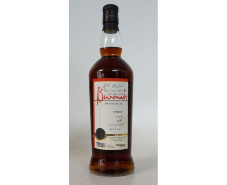 BENROMACH SINGLE CASK - LAT 57 DEGREES (SIGNED)
1 bottle.  Benromach Single Cask - Lat. 57 degrees Single Malt Scotch Whisky.