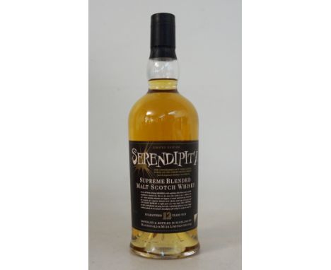 SERENDIPITY LIMITED EDITION
1 bottle.  Serendipity Limited Edition Blended Malt Scotch Whisky.  70cl.  40% abv.  12 year old 