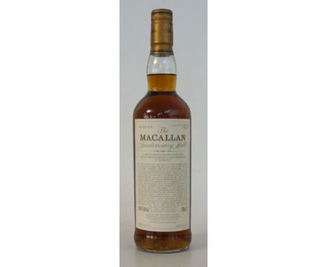 THE MACALLAN 25 YEAR OLD ANNIVERSARY MALT - 1974
1 bottle.  The Macallan 25 Year Old Anniversary Malt.  Single Malt Scotch Wh