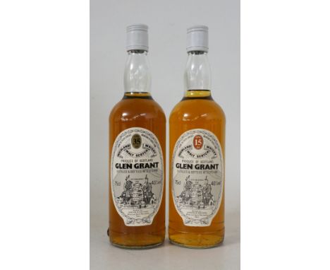 2 GLEN GRANT
2 bottles.  GLEN GRANT 15 YEAR OLD & GLEN GRANT 35 YEAR OLD Single Malt Scotch Whisky.  75cl.  40% abv.  Bottled