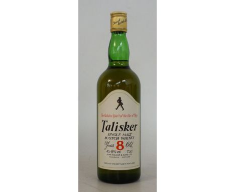 TALISKER 8 YEAR OLD
1 bottle.  Talisker 8 Year Old Single Malt Scotch Whisky.  75cl.  45.8% abv.  A bottling by John Walker &