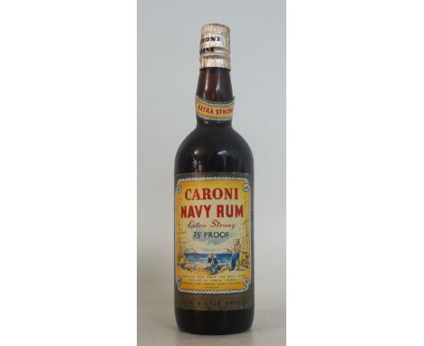 CARONI NAVY RUM EXTRA PROOF C.1960'S
1 bottle.  Distilled by Caroni Limited.  Product of the Tate & Lyle Group.  Level bottom